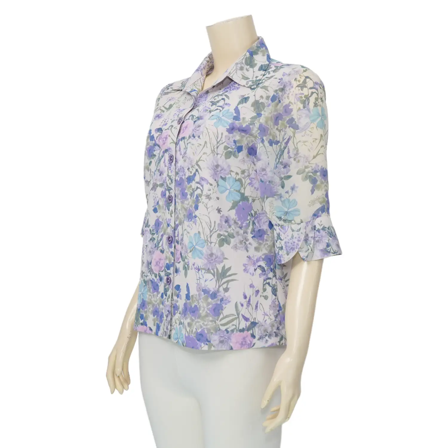 มิกิโกะ เสื้อเชิ้ตแขน 3 ส่วน ลายฟลอรัล - Image 2