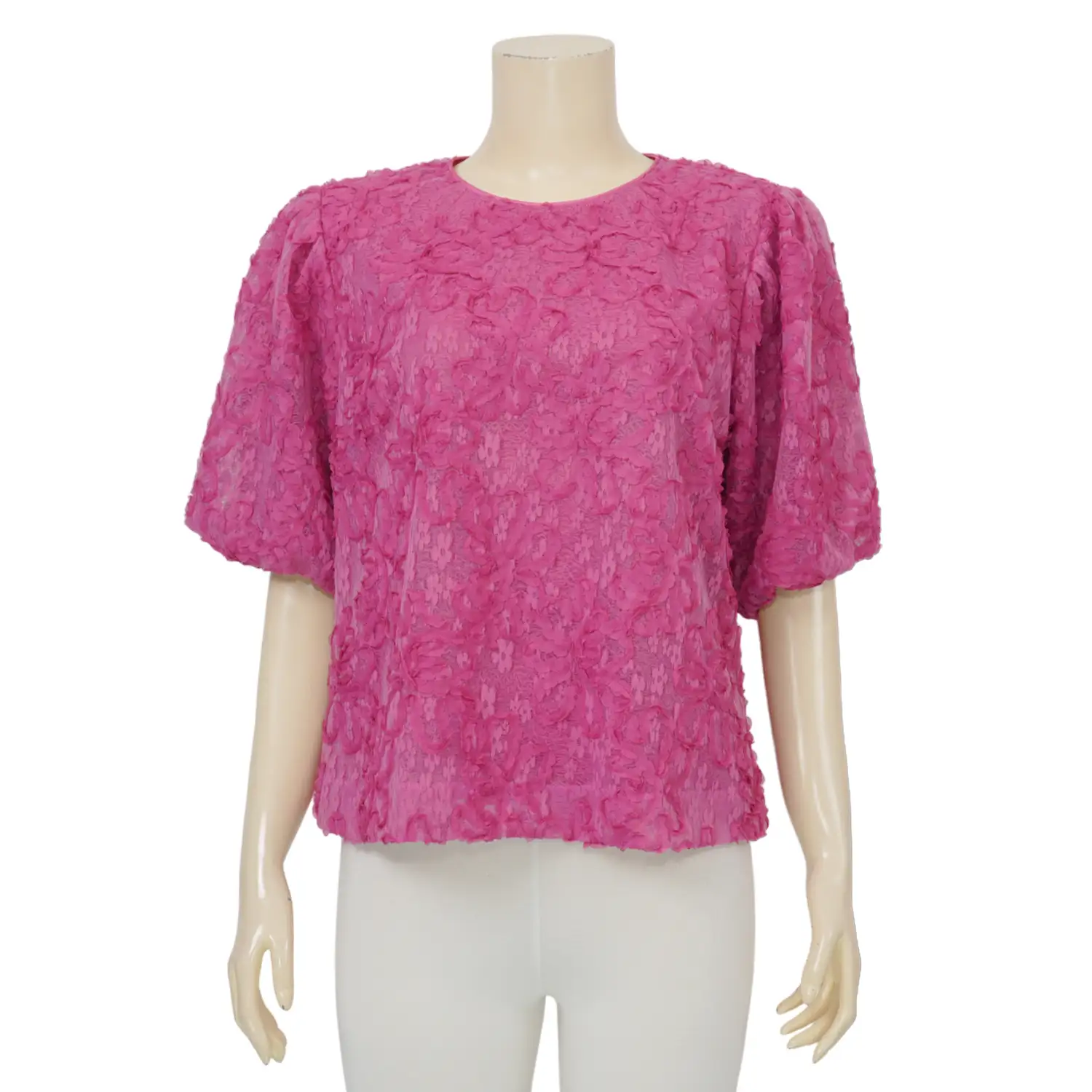 เบคกี้ รัสเซล เสื้อคอกลม แขนพอง ผ้าลูกไม้ - Image 3