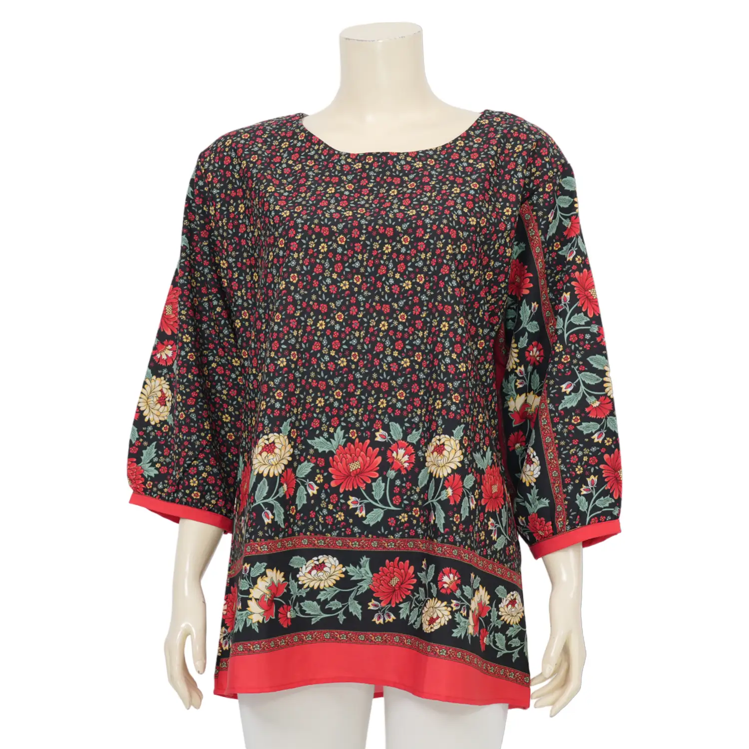 จิณณ์ณิชา ซิกเนเจอร์ เสื้อเบลาส์คอกลม แขนยาว ลาย Garden - Image 3