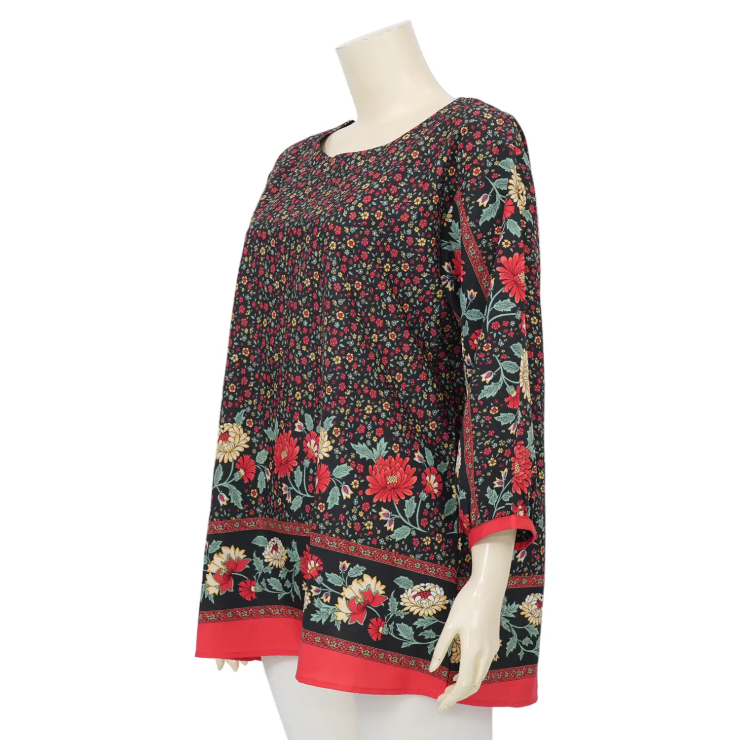 จิณณ์ณิชา ซิกเนเจอร์ เสื้อเบลาส์คอกลม แขนยาว ลาย Garden - Image 4