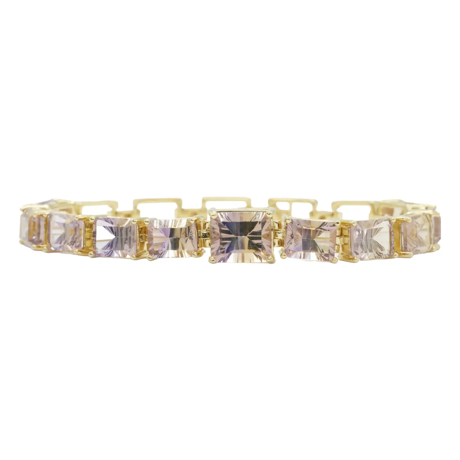 เจมส์ ลักษ์ สร้อยข้อมือเงิน925 ชุบทอง18K ประดับแอเมทริน