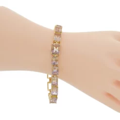เจมส์ ลักษ์ สร้อยข้อมือเงิน925 ชุบทอง18K ประดับแอเมทริน - Image 2