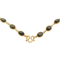 อัญญามินทร์ สร้อยคอเงิน925 ชุบทอง18K ประดับ สตาร์ แซปไฟร์สีดำ - Image 3