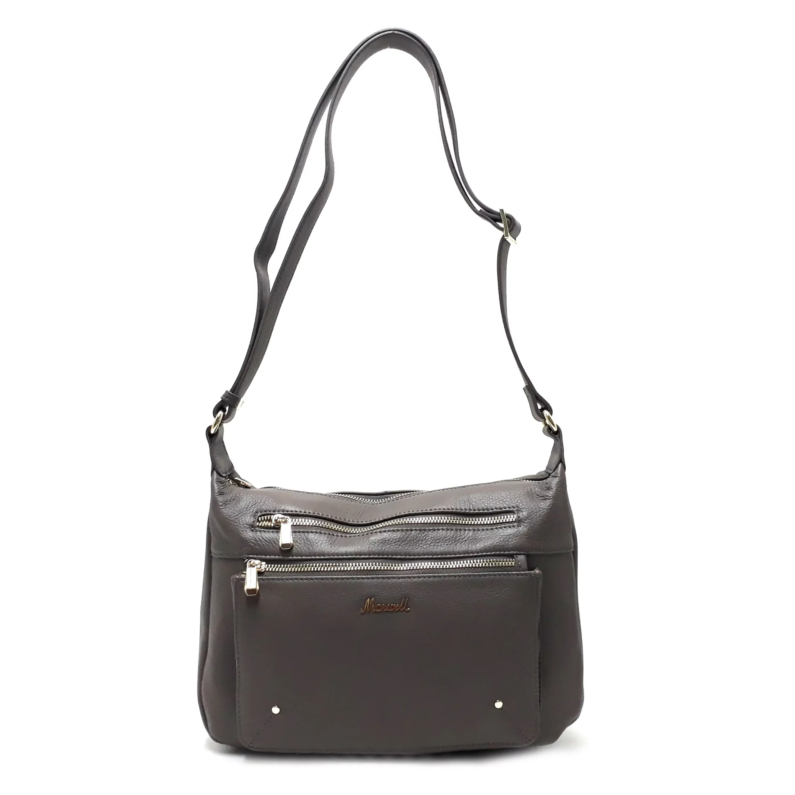 มาร์เวล กระเป๋าสะพาย Crossbody หนังวัวปั๊มลายลิ้นจี่ใหญ่ - Image 2