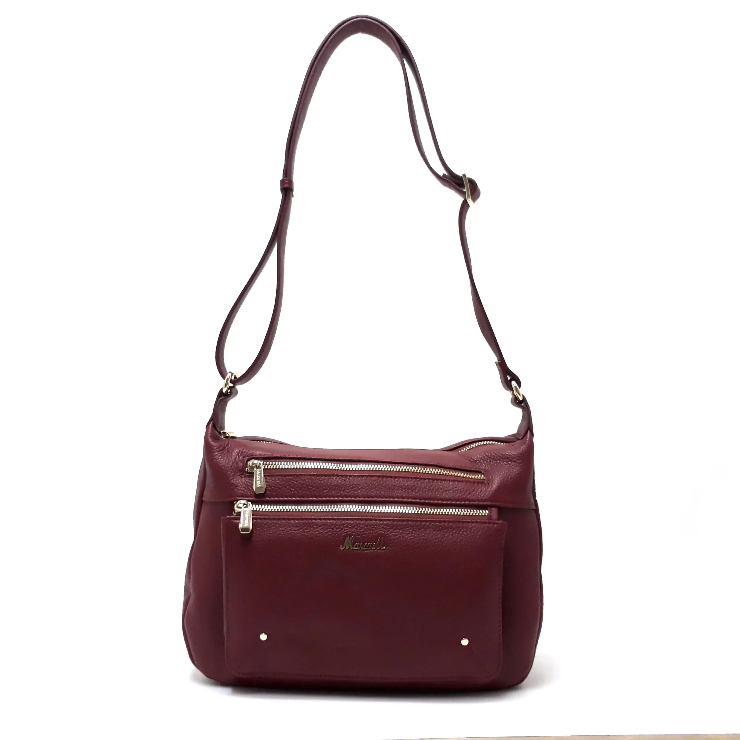 มาร์เวล กระเป๋าสะพาย Crossbody หนังวัวปั๊มลายลิ้นจี่ใหญ่ - Image 3