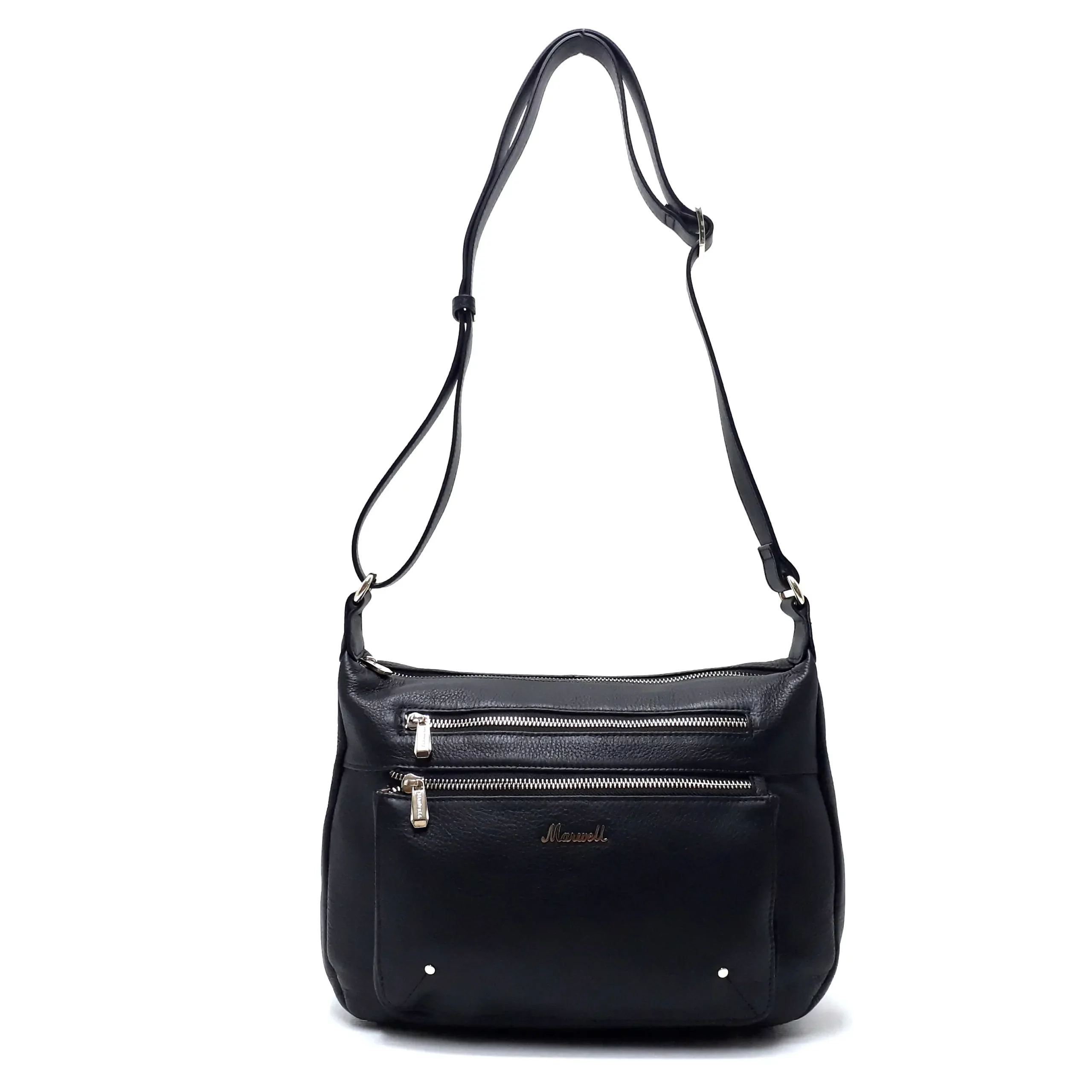 มาร์เวล กระเป๋าสะพาย Crossbody หนังวัวปั๊มลายลิ้นจี่ใหญ่ - Image 5