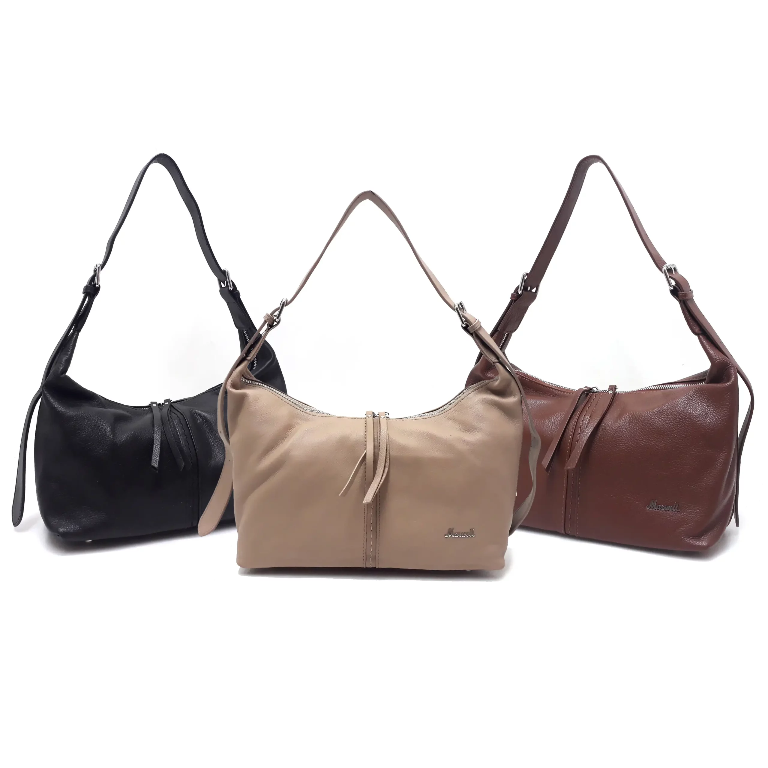 มาร์เวล กระเป๋าสะพายหนังวัว ปั๊มลายลิ้นจี่ใหญ่ ดีไซน์ Pouch Bag