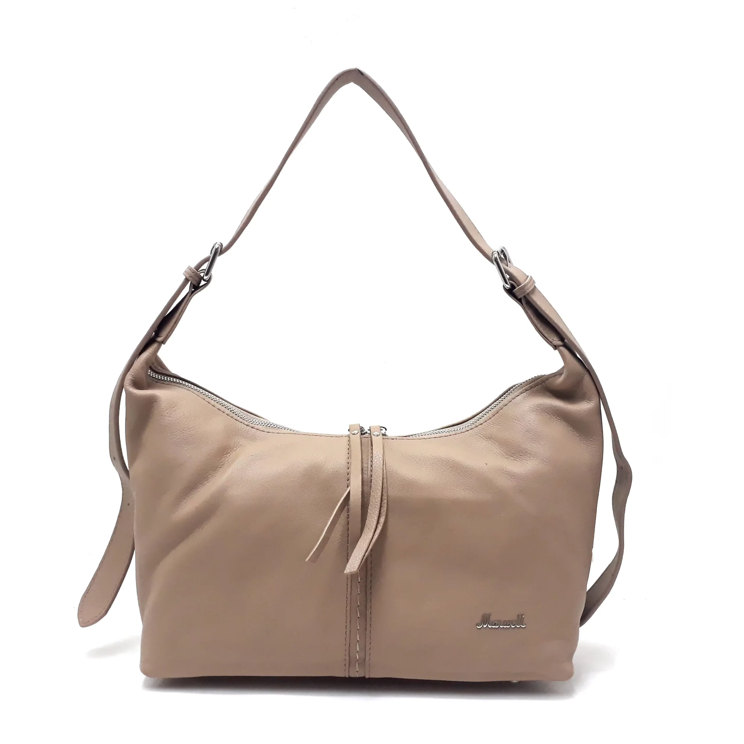 มาร์เวล กระเป๋าสะพายหนังวัว ปั๊มลายลิ้นจี่ใหญ่ ดีไซน์ Pouch Bag - Image 2