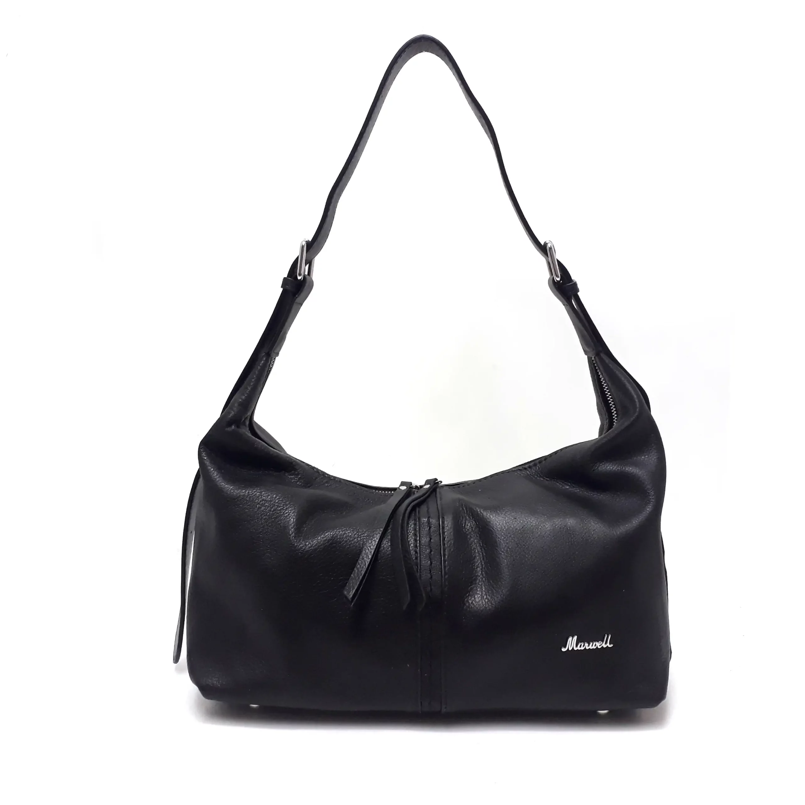 มาร์เวล กระเป๋าสะพายหนังวัว ปั๊มลายลิ้นจี่ใหญ่ ดีไซน์ Pouch Bag - Image 4