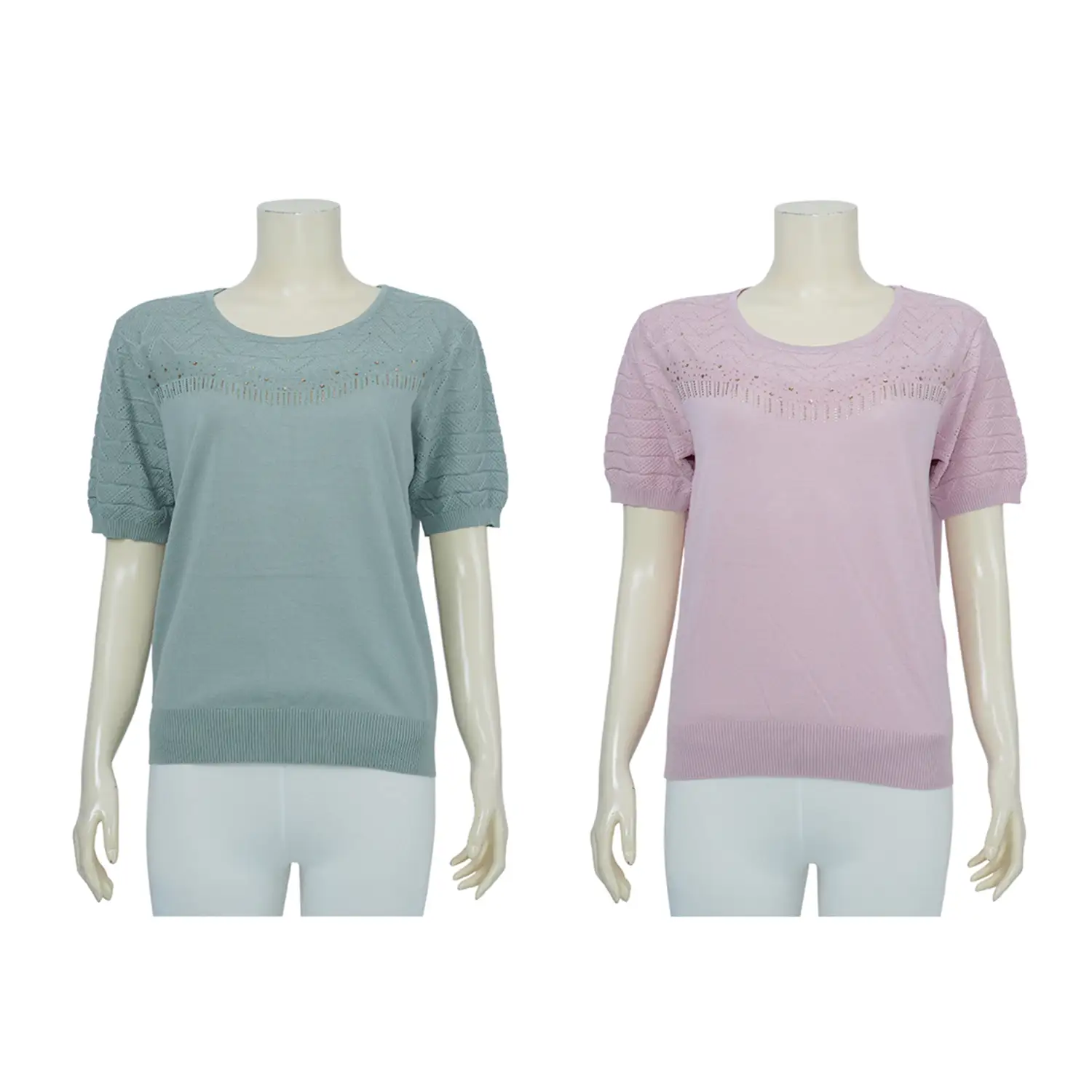 ลลินา เสื้อไหมพรมซิลค์พรีเมียม คอกลม แต่งคริสตัล - Image 2