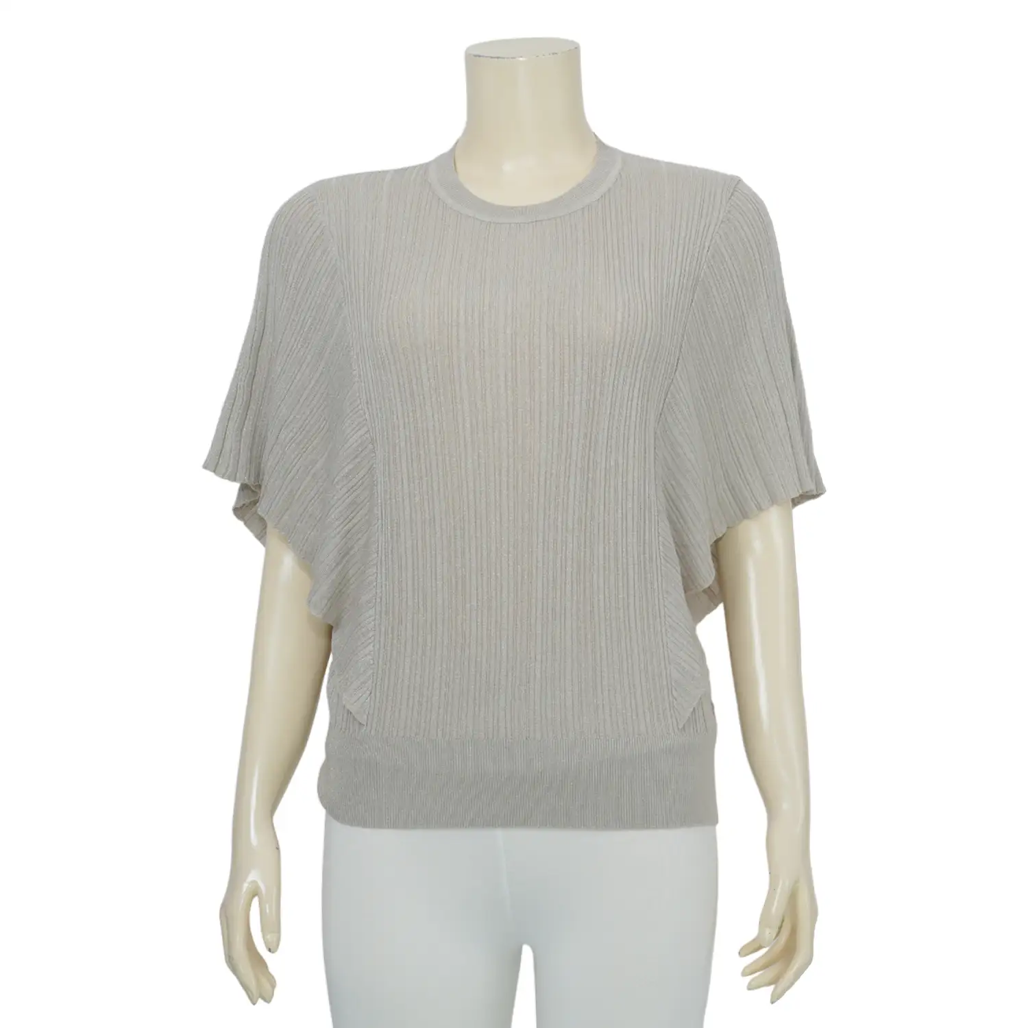 ลลินา เสื้อคอกลม แขนปีกค้างคาว ผ้าซิลค์เนื้อไหมอัดพลีท - Image 2