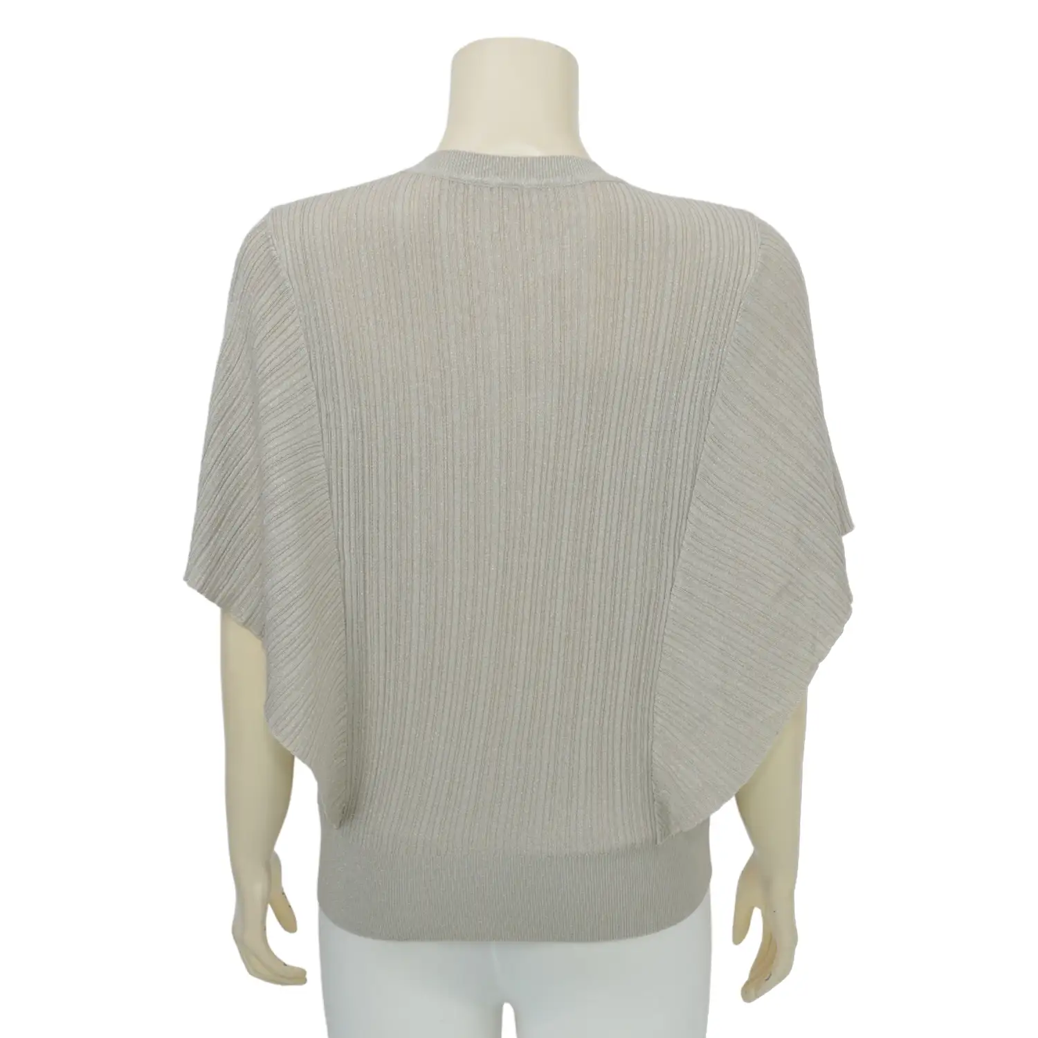 ลลินา เสื้อคอกลม แขนปีกค้างคาว ผ้าซิลค์เนื้อไหมอัดพลีท - Image 4