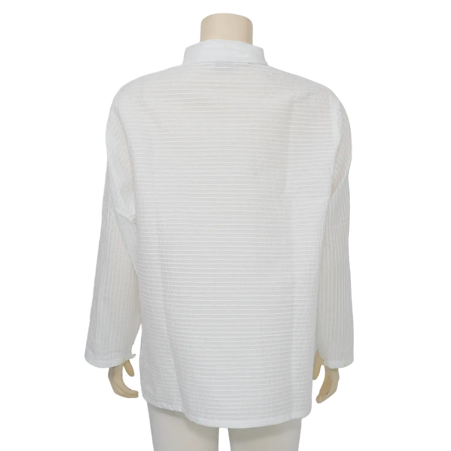 แอลลี่ เสื้อคอตั้ง แขนยาว สาบหน้าแต่งระบาย - Image 3