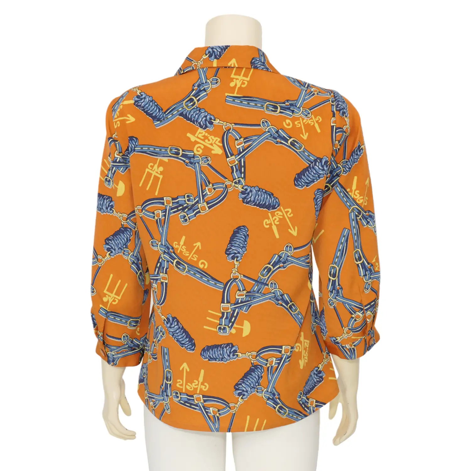 เอ๊ะ จัง เสื้อเชิ้ต แขน 4 ส่วน ผ้าพีชสกิน ลายวินเทจ - Image 5