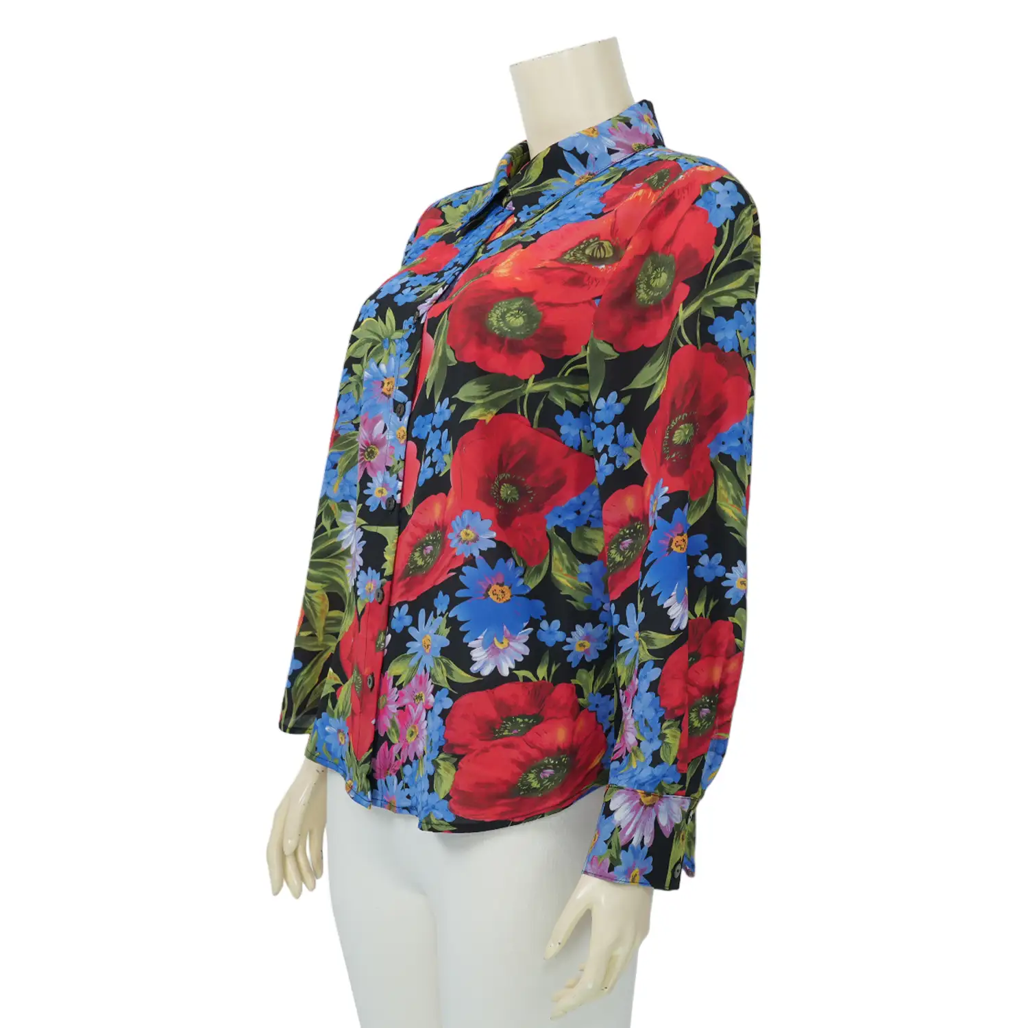 เบคกี้ รัสเซล เสื้อเชิ้ตแขนยาว ผ้าชาร์มูสลายดอกไม้ - Image 2