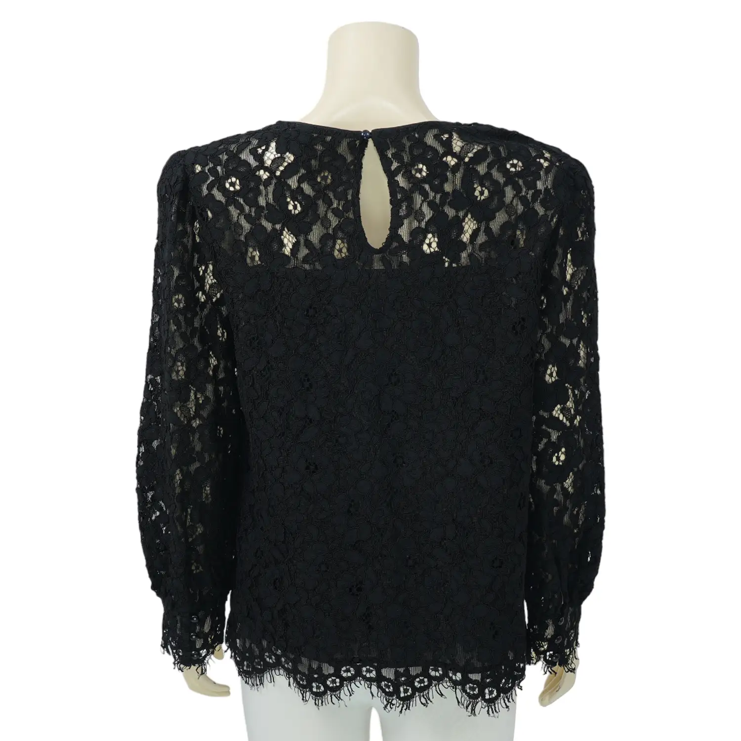 เบคกี้ รัสเซล เสื้อเบลาส์คอกลม แขนพองยาว 5 ส่วน ผ้าลูกไม้เรยอน - Image 3