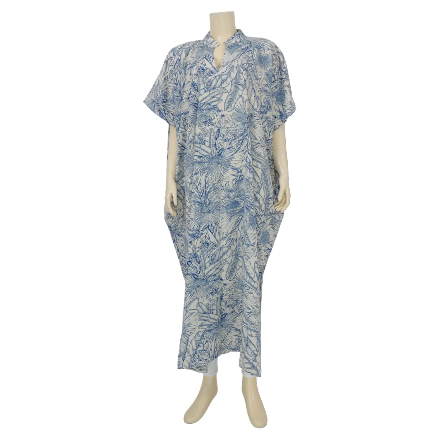 จิณณ์ณิชา ซิกเนเจอร์ เดรสคอจีน แขนสั้น ลาย Princess Luxury Indigo