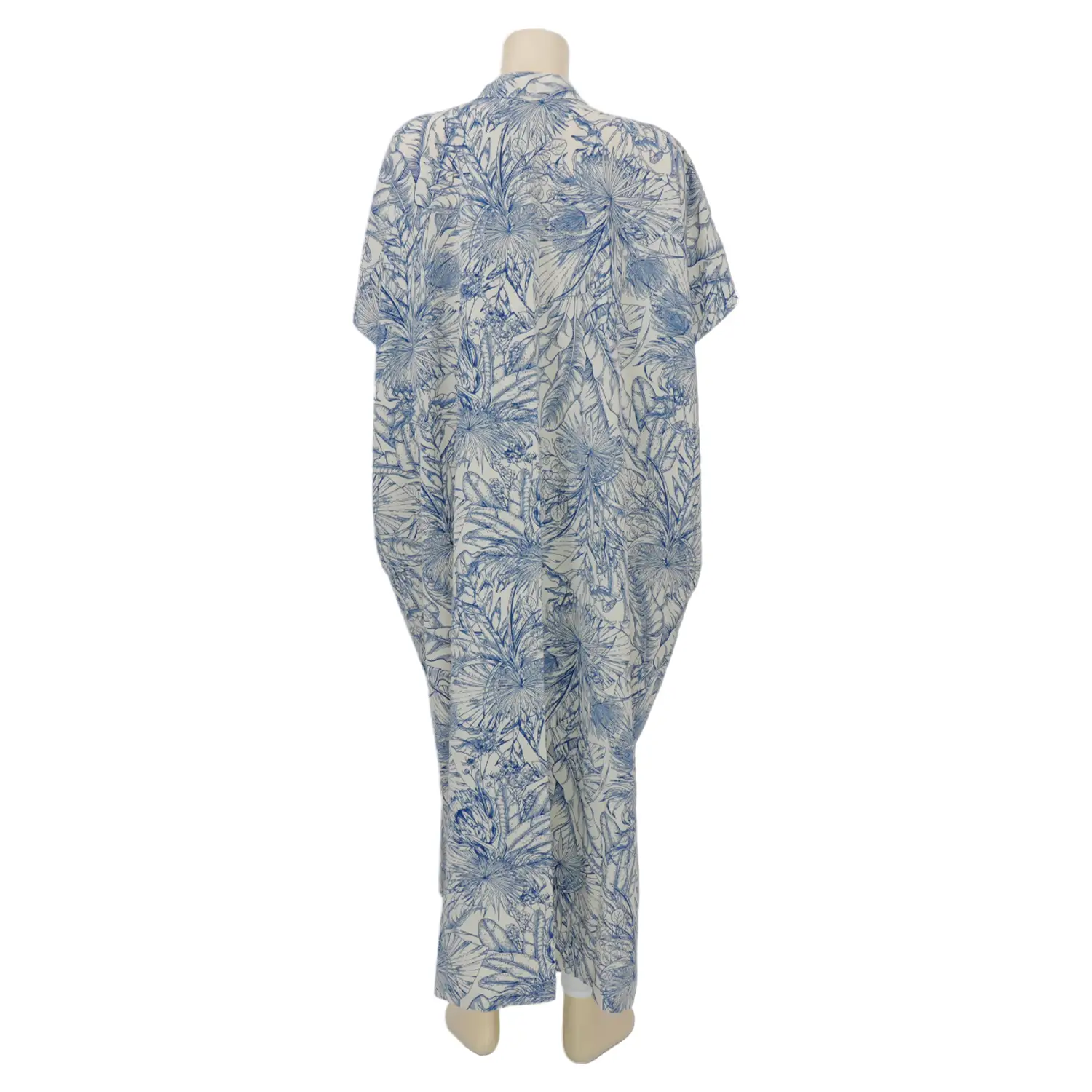 จิณณ์ณิชา ซิกเนเจอร์ เดรสคอจีน แขนสั้น ลาย Princess Luxury Indigo - Image 3