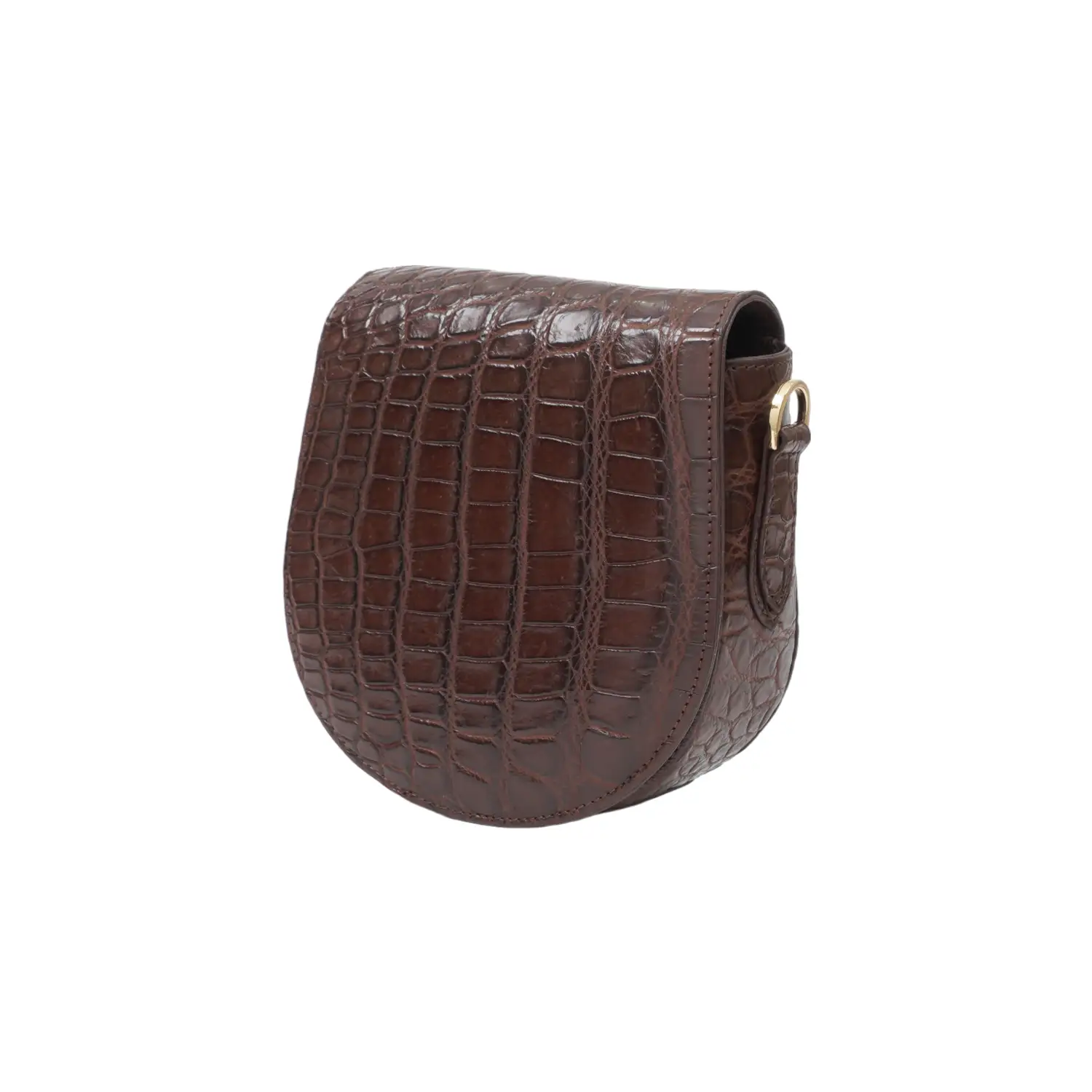 รีเวอร์ กระเป๋าสะพาย หนังท้องจระเข้ ดีไซน์ Saddle Bag ใบเล็ก - Image 5