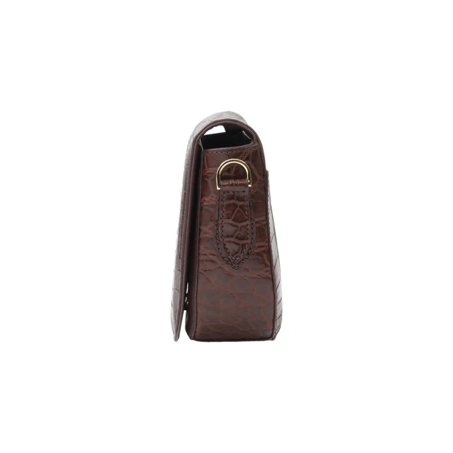 รีเวอร์ กระเป๋าสะพาย หนังท้องจระเข้ ดีไซน์ Saddle Bag ใบเล็ก - Image 8