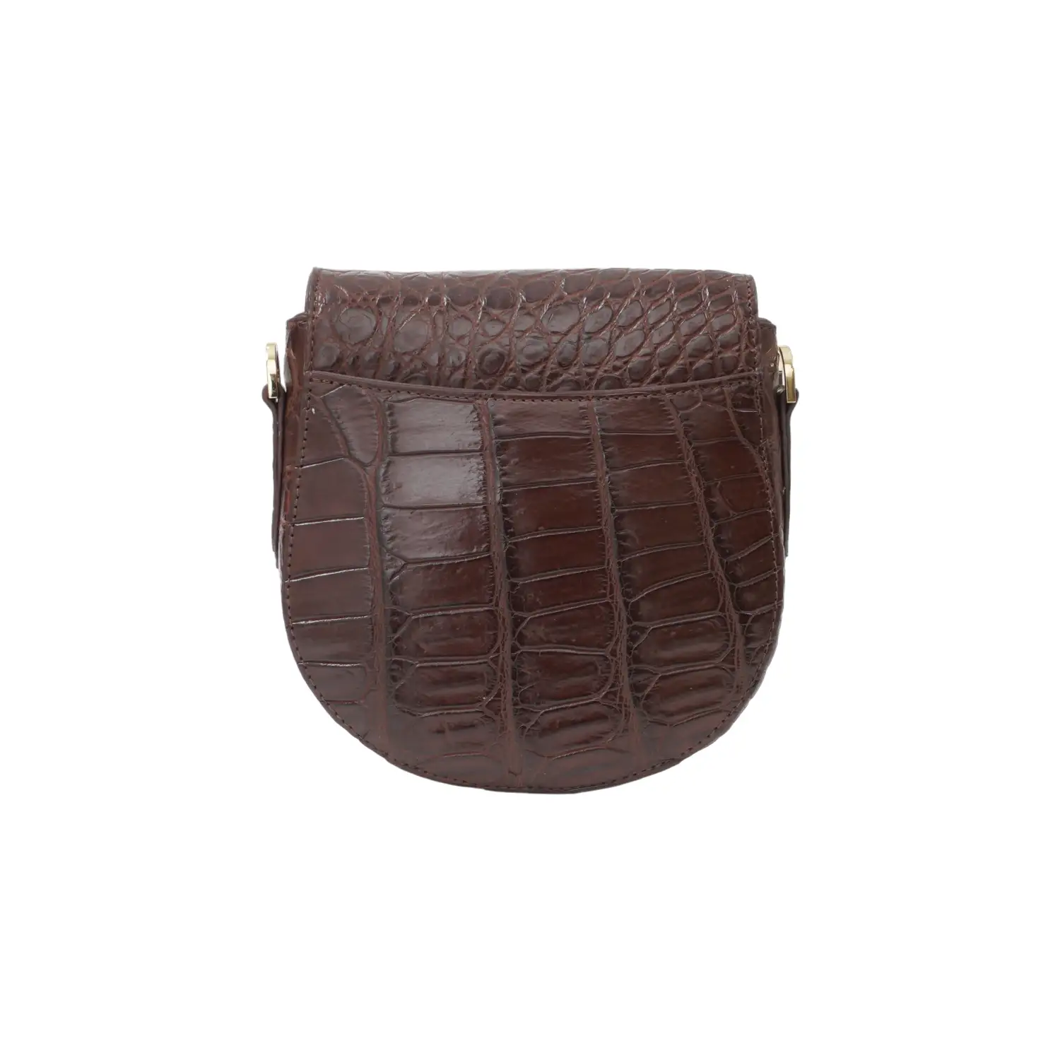 รีเวอร์ กระเป๋าสะพาย หนังท้องจระเข้ ดีไซน์ Saddle Bag ใบเล็ก - Image 6