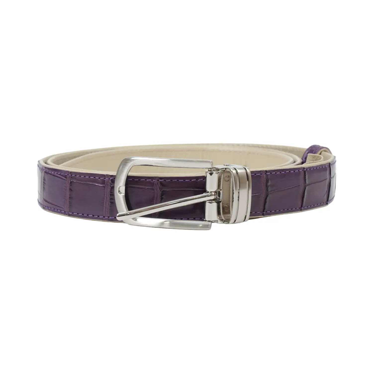 รีเวอร์ เข็มขัดหนังท้องจระเข้ Lady Croc Belt - Image 3