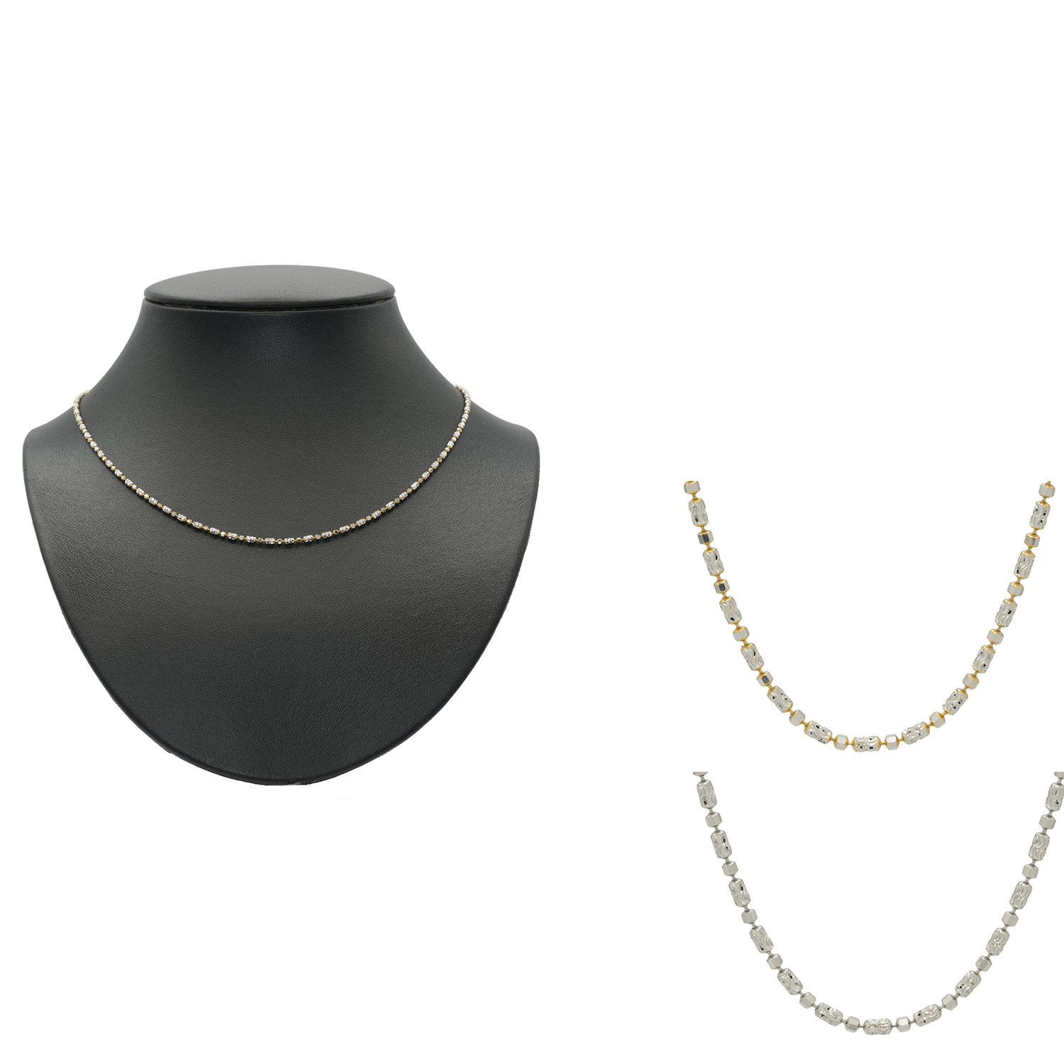 วิเซนซ่า โกลด์ สร้อยคอทอง18K ดีไซน์ลาย Long Beads