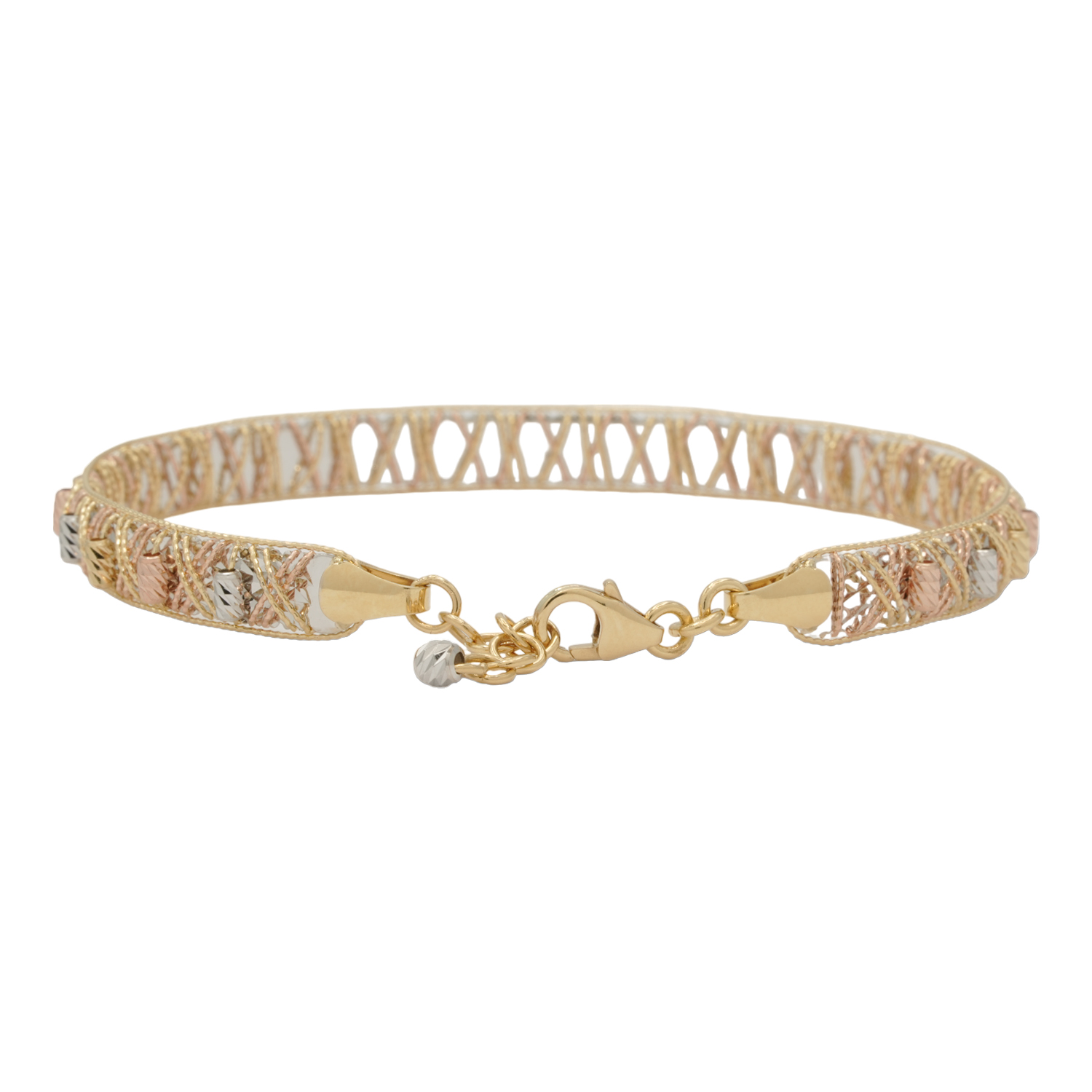 วิเซนซ่า โกลด์ กำไลข้อมือทอง18K ดีไซน์ 3 กษัตริย์ ลายแฟนซี - Image 3