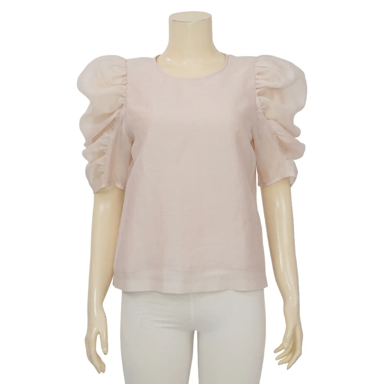 แอล บูทีค เสื้อเบลาส์คอกลม แขนพองยาว 3 ส่วน - Image 2
