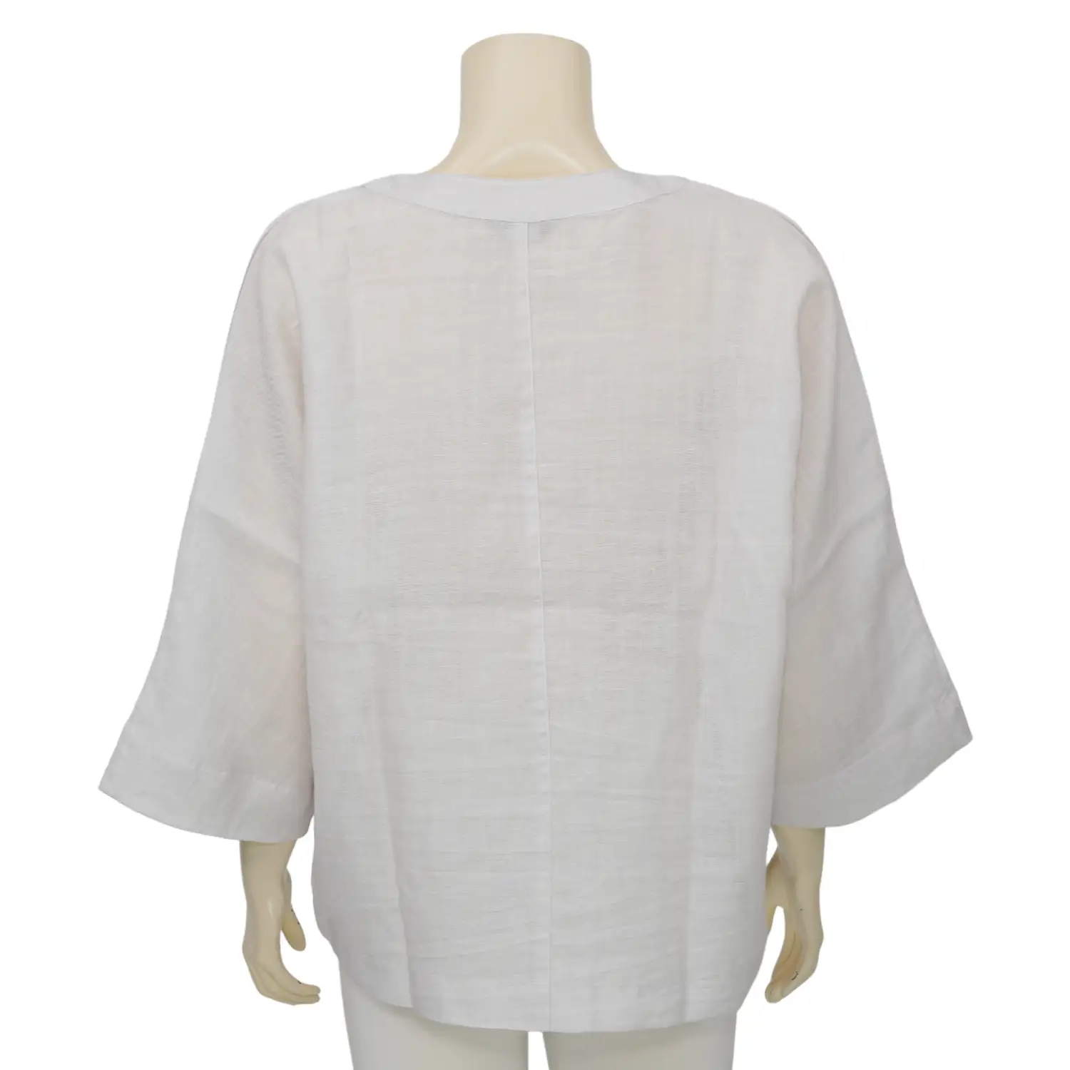 ลียา เซตเสื้อคอจีน แขน 4 ส่วน ลายดอกไม้โทนสีน้ำ และกระเป๋าผ้าทรงโทท - Image 4