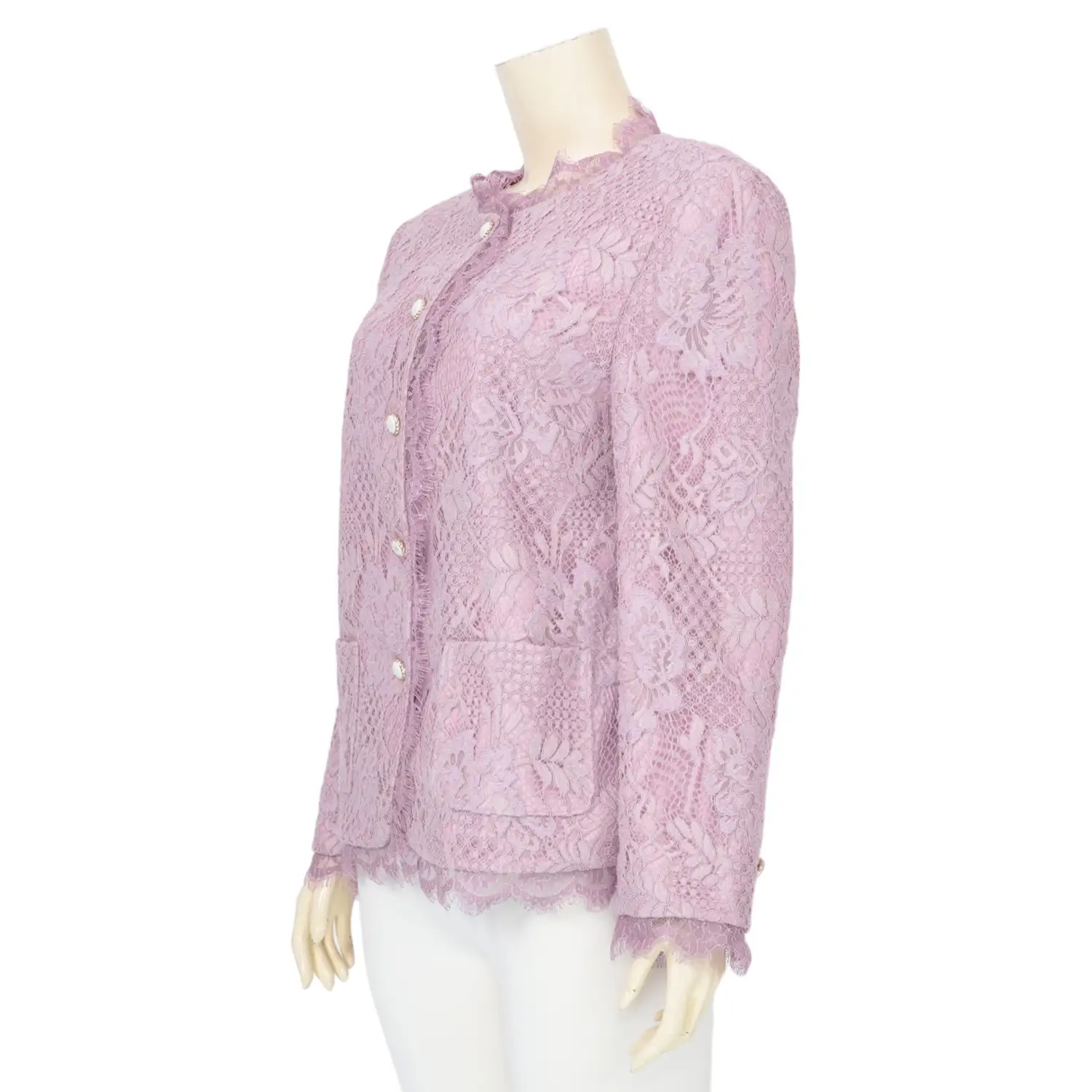 เบคกี้ รัสเซล เสื้อแจ็คเก็ตคอกลม แขนยาว ผ้าลูกไม้ - Image 2
