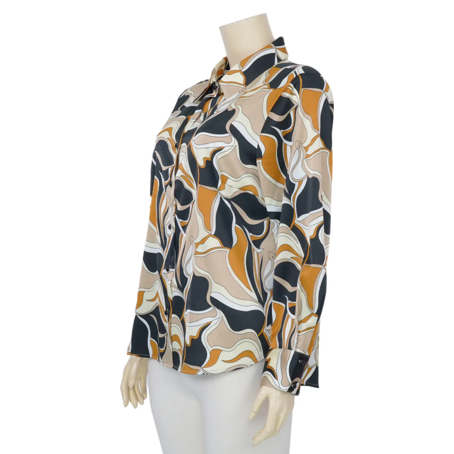 เบคกี้ รัสเซล เสื้อเชิ้ตแขนยาว ผ้าจอร์เจียพิมพ์ลายสุดหรู - Image 2