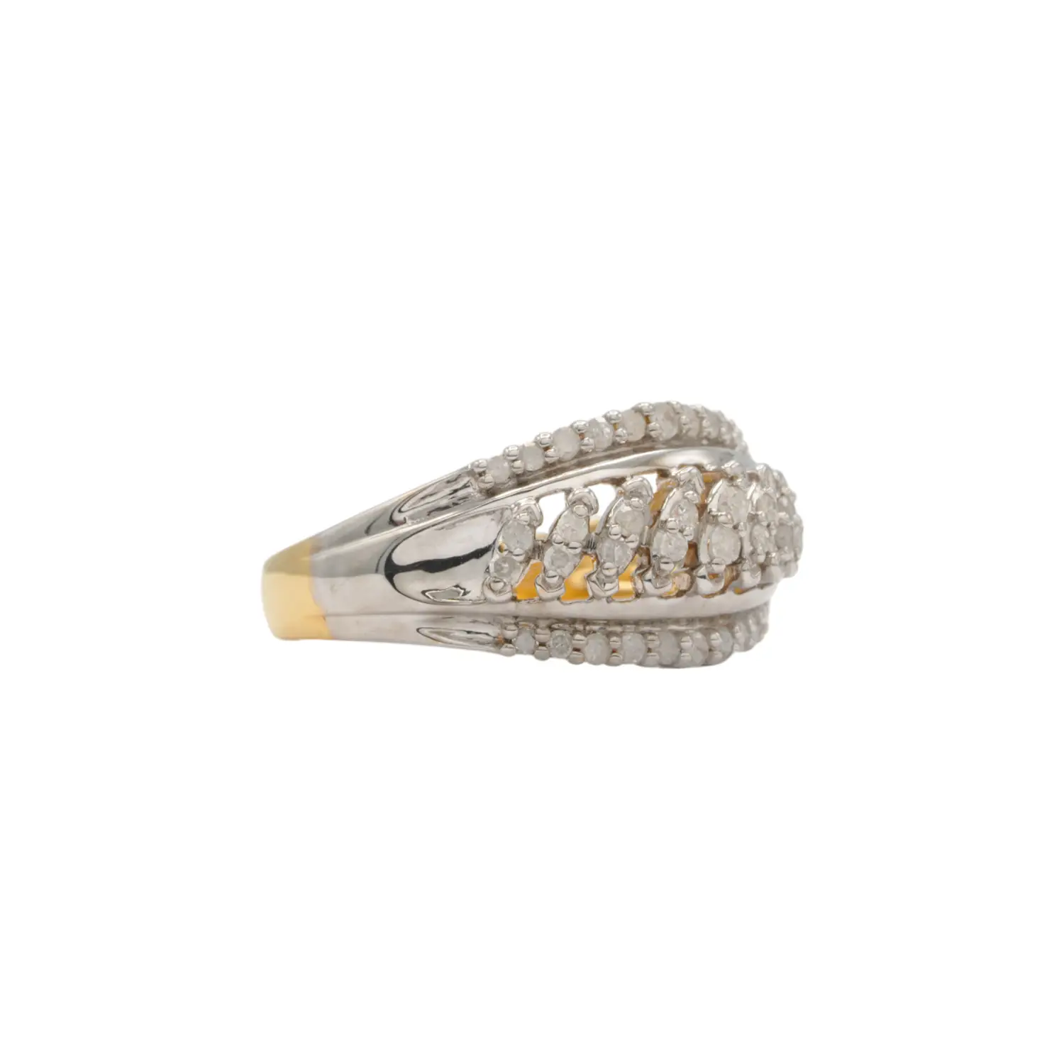 คัลเลอร์ ไดมอนด์ แหวนเงิน925 ชุบทอง10K ประดับเพชร Icy Diamond - Image 4