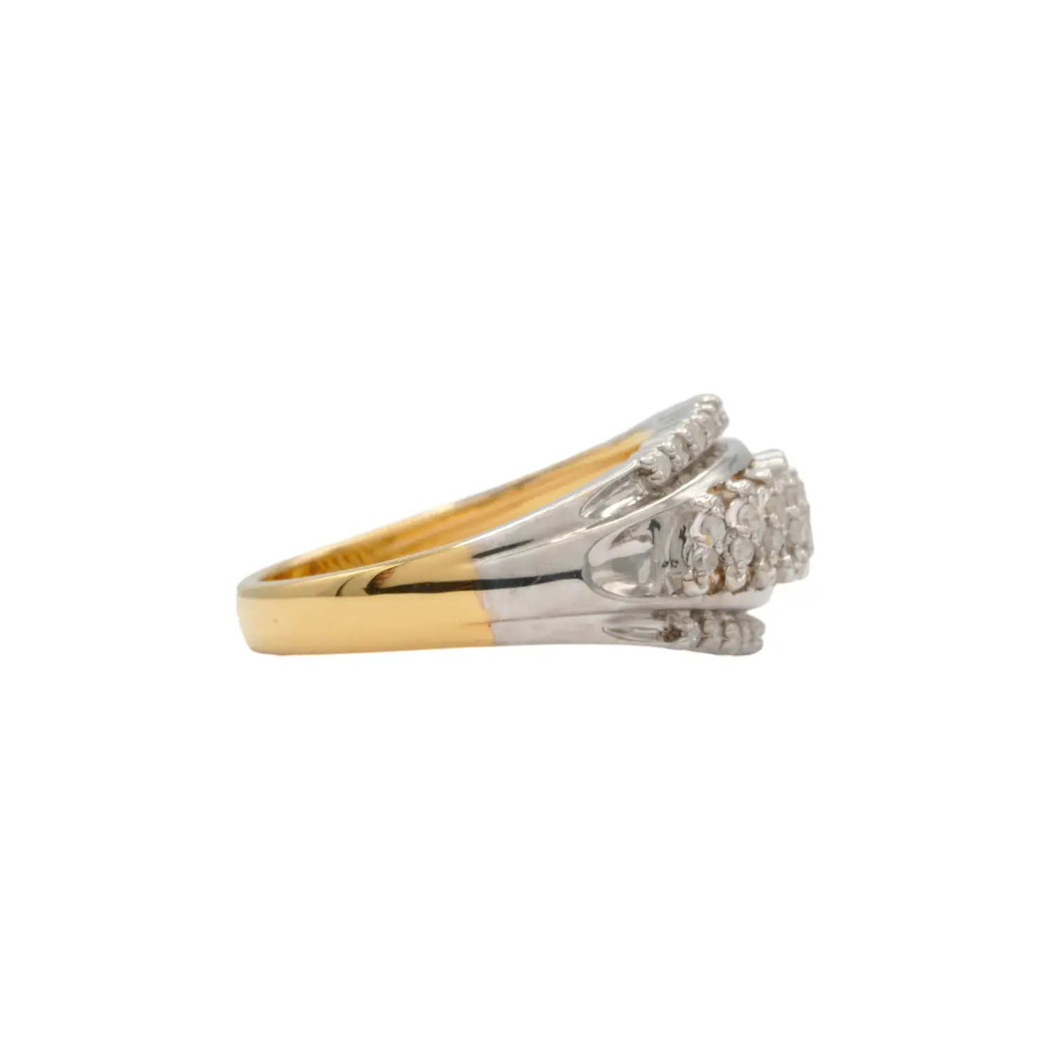 คัลเลอร์ ไดมอนด์ แหวนเงิน925 ชุบทอง10K ประดับเพชร Icy Diamond - Image 3