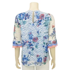 อาลิย่า เสื้อเบลาส์คอกลม  แขน 3 ส่วน ปลายแขนแต่งระบาย  ผ้าลูกไม้ราเชล - Image 2