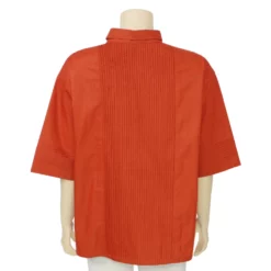 แอลลี่ เสื้อเชิ้ต แขน 3 ส่วน ตัดต่อผสมผ้าพื้น - Image 5