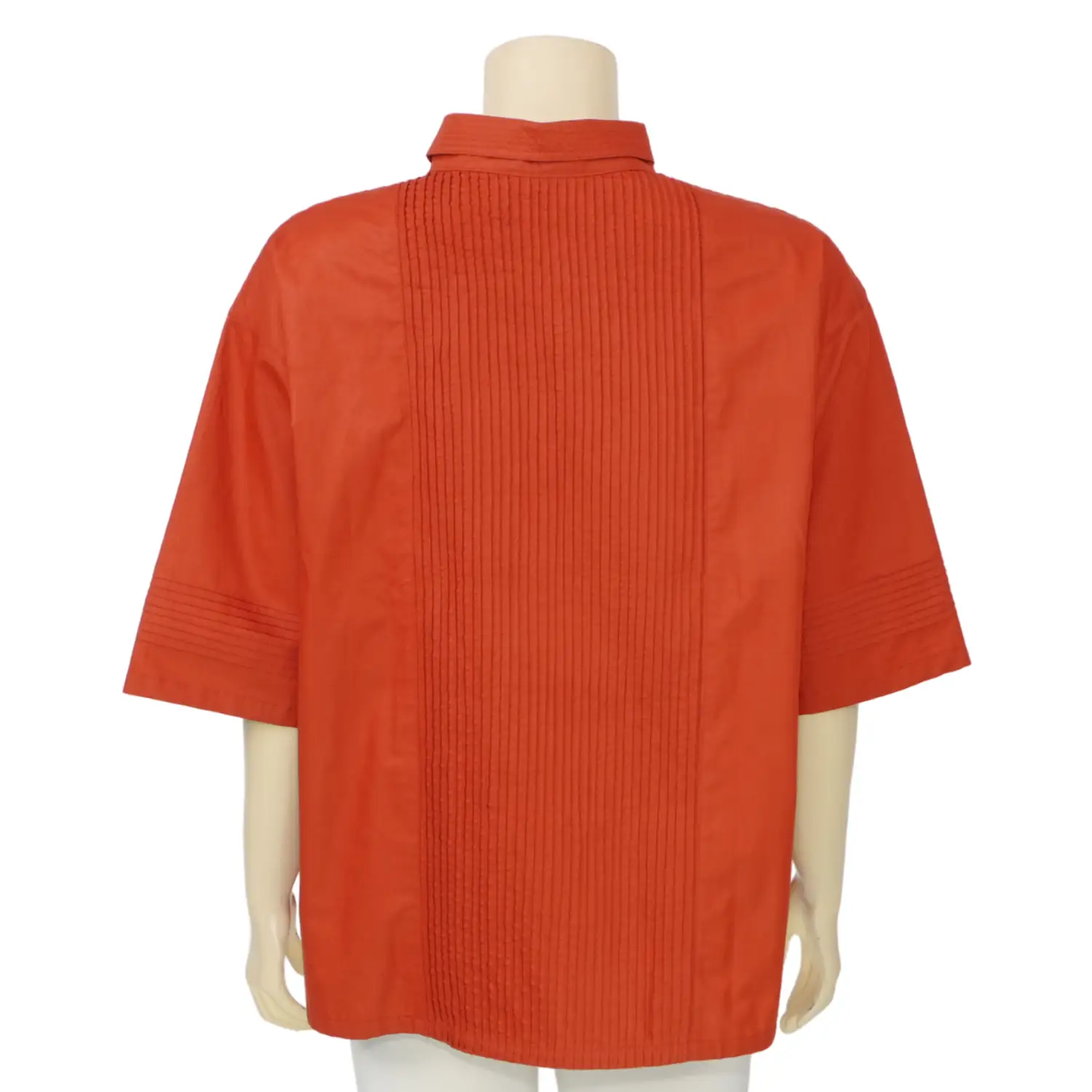 แอลลี่ เสื้อเชิ้ต แขน 3 ส่วน ตัดต่อผสมผ้าพื้น - Image 5