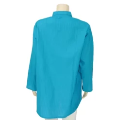 แอลลี่ เสื้อเชิ้ต แขนยาว ตัดต่อลายเกล็ด แบบซิกแซ็ก - Image 3
