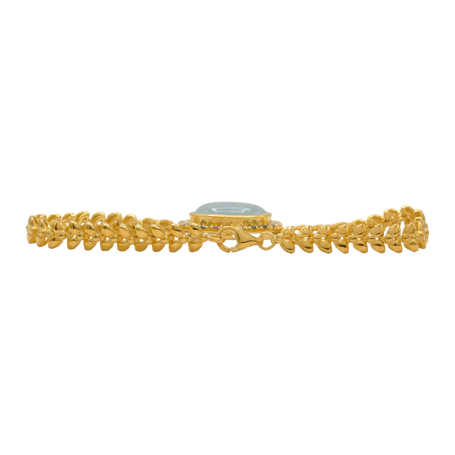 ศอศาลา เจมส์ สร้อยข้อมือเงิน925 ชุบทอง18K ประดับอะความารีน และอัญมณีหลากชนิด - Image 4