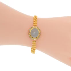 ศอศาลา เจมส์ สร้อยข้อมือเงิน925 ชุบทอง18K ประดับอะความารีน และอัญมณีหลากชนิด - Image 2
