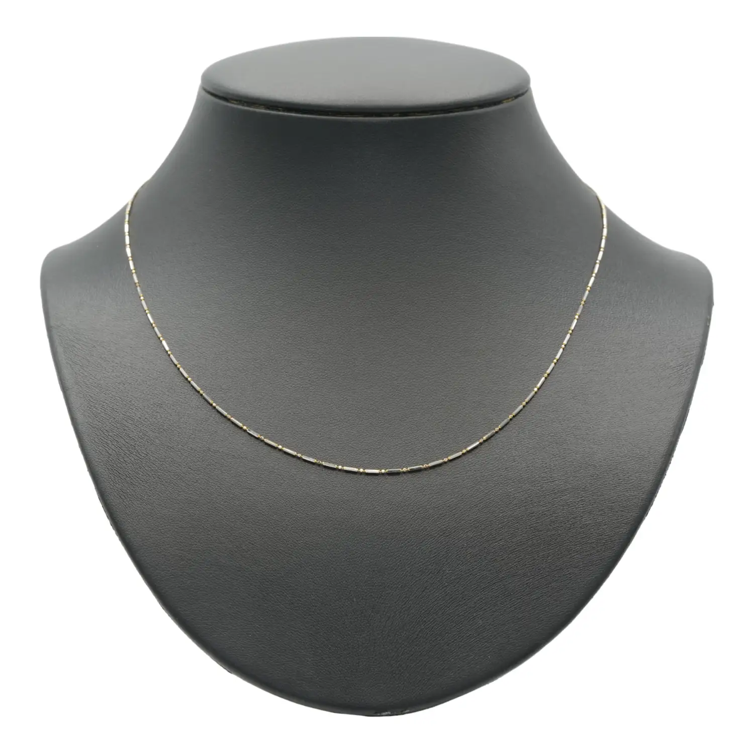 อิตาลี โกลด์ สร้อยคอทอง18K และทองขาว18K ลายลูกบอลและข้อ
