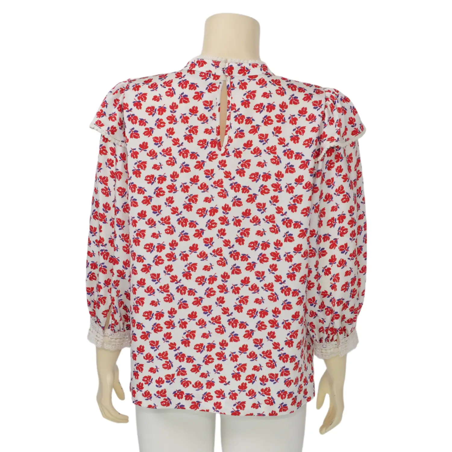 ไอ ไอ เอ็ม เค เสื้อคอตั้ง แขนพอง ผ้าพิมพ์ลายดอกไม้ - Image 3