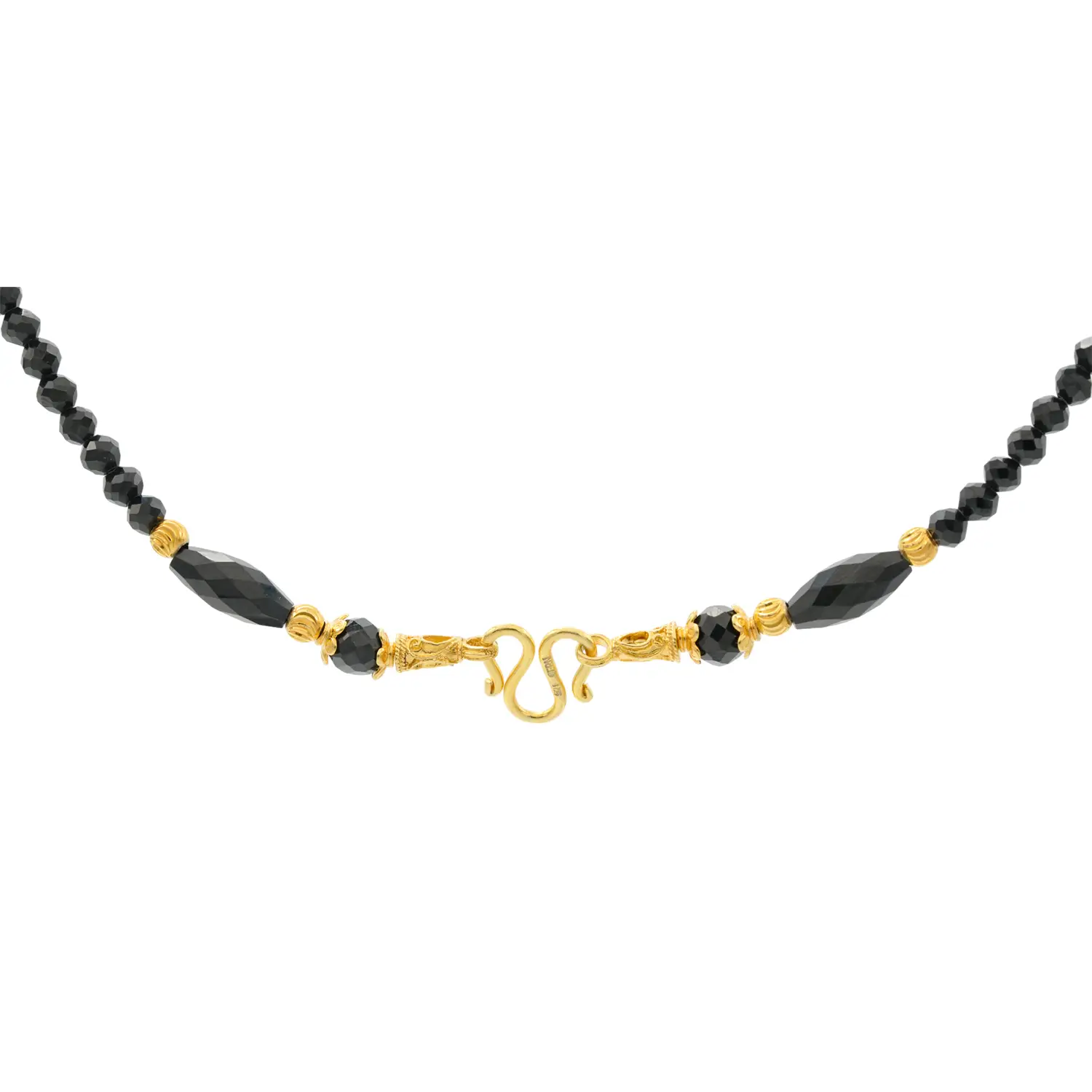 อัญญามินทร์ สร้อยคอสปิเนลสีดำ ตัวล็อกเงิน925 ชุบทอง18K - Image 3