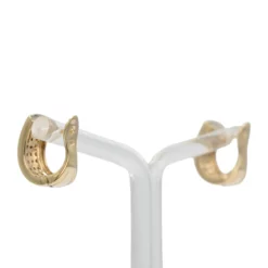 ไดมอนด์ โชว์ ต่างหูเงิน925 ชุบทอง18K ประดับเพชร ดีไซน์ Time 4 Luxury - Image 3