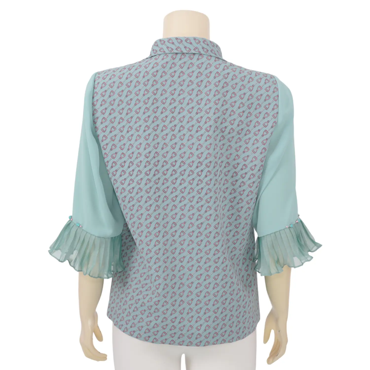 มิกิโกะ เสื้อเชิ้ต แขน 3 ส่วน แต่งระบายปลายแขนMIKIKO - Image 3