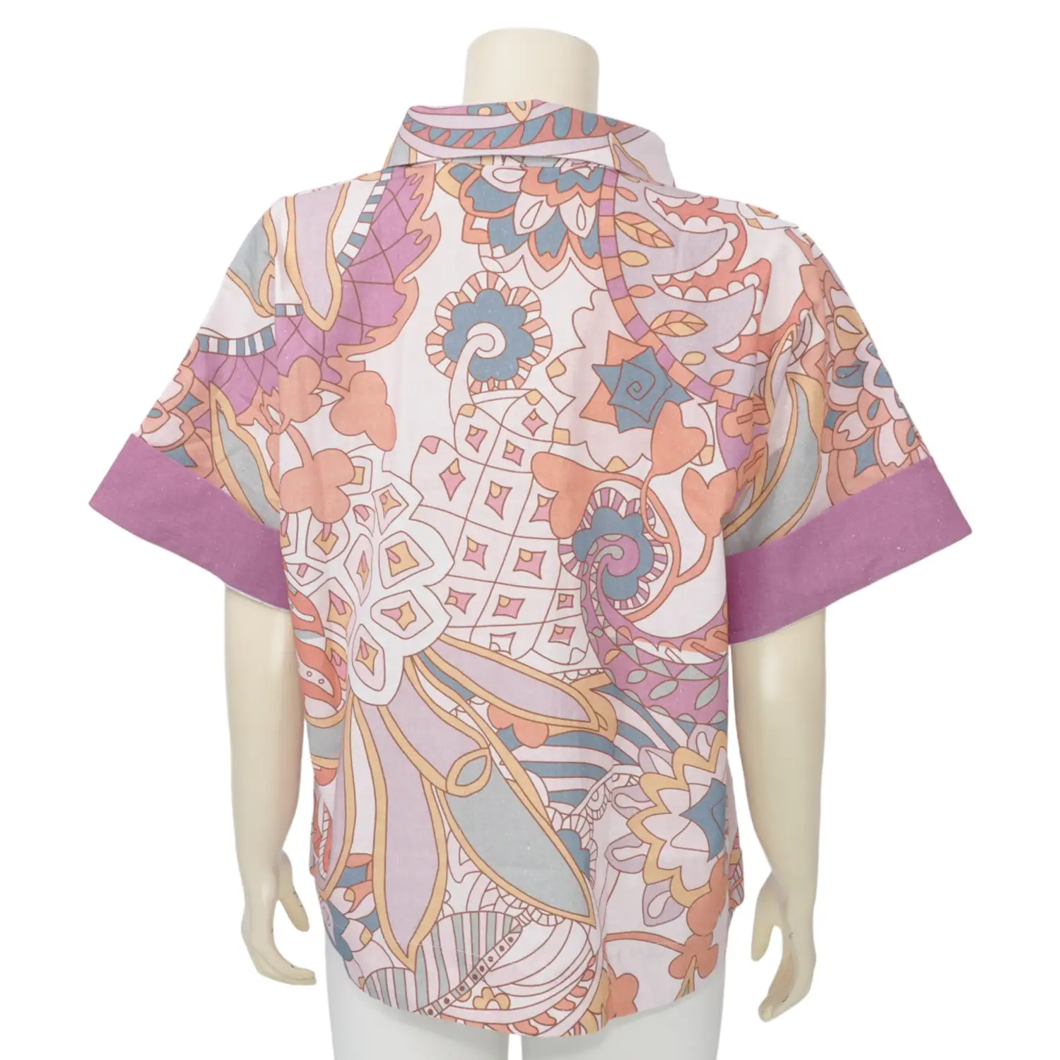 เมริสสา เสื้อคอปก แขนในตัว ผ้าคอตตอน พิมพ์ลายกราฟิก - Image 3