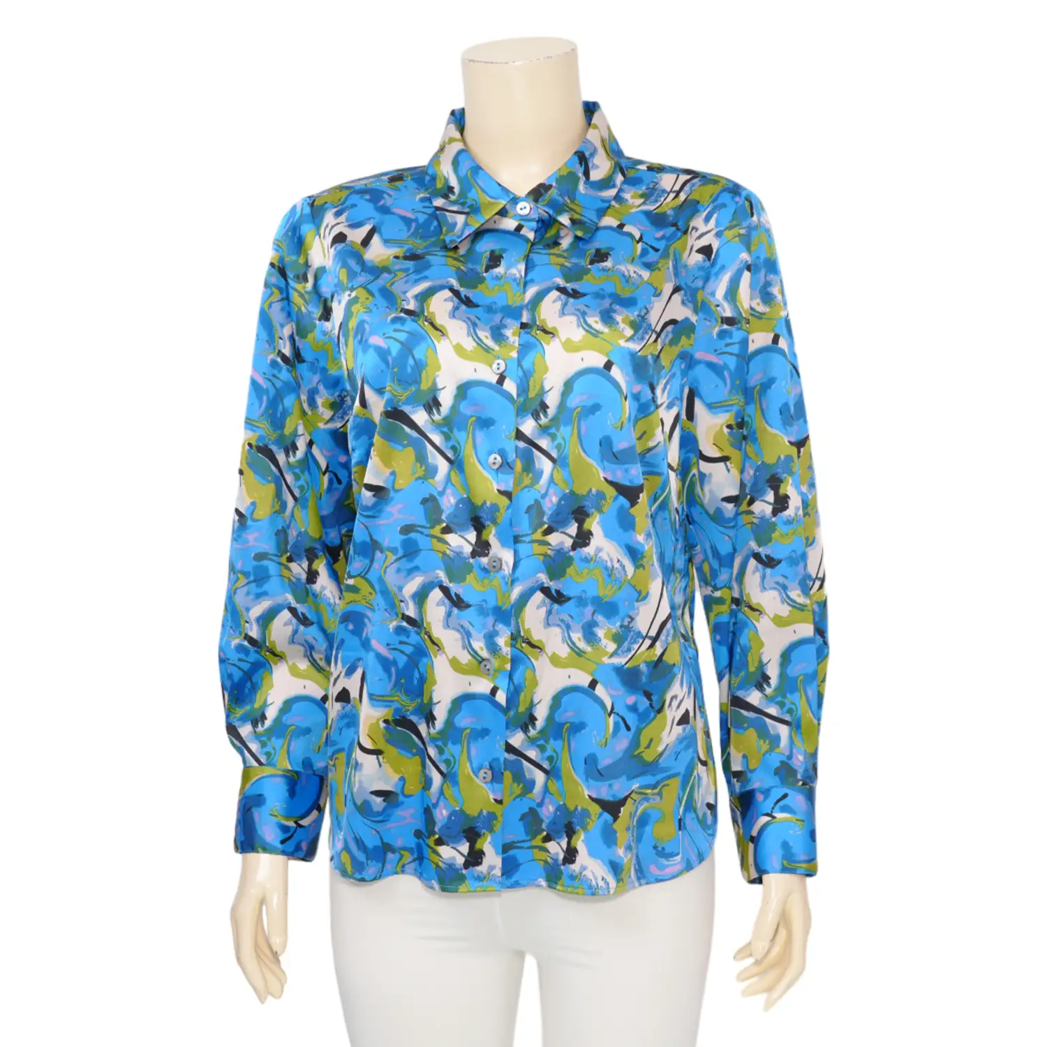 เบคกี้ รัสเซล เสื้อเชิ้ต แขนยาว ผ้าจอร์เจีย ลาย Picturesque Floral