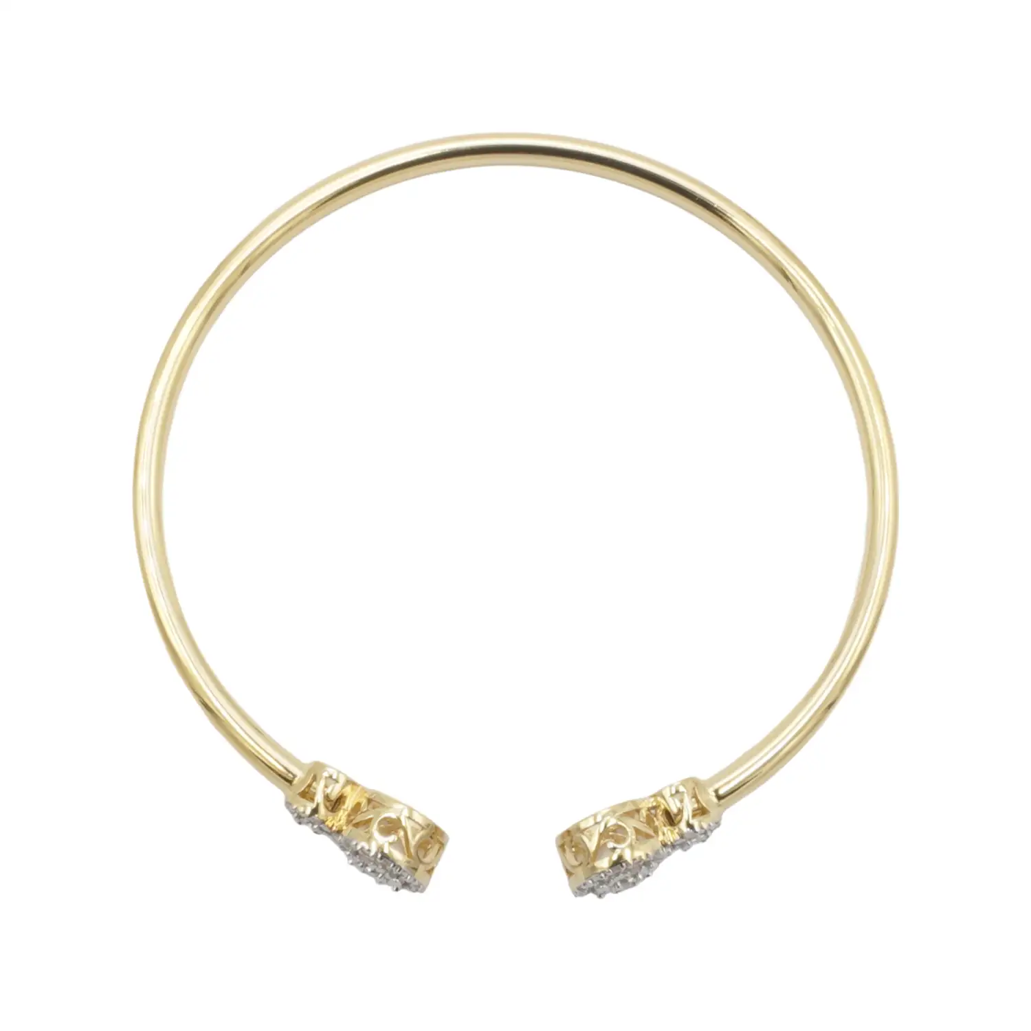 ยูนีช กำไลข้อมือเงิน925 ชุบทอง14K ประดับเพชรสีขาว ดีไซน์ Flora Halo - Image 6