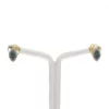 ยูนีช ต่างหูเงิน925 ชุบทอง14K ประดับเพชรสีฟ้าและสีขาว ดีไซน์ Promise Earrings