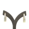 ยูนีช ต่างหูเงิน925 ชุบทอง14K ประดับเพชรสีขาว ดีไซน์ Double Hoop